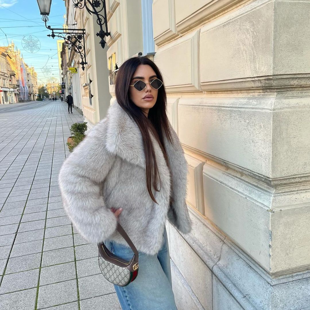 Curlyhaircode™ Fluffy Fur Jacket